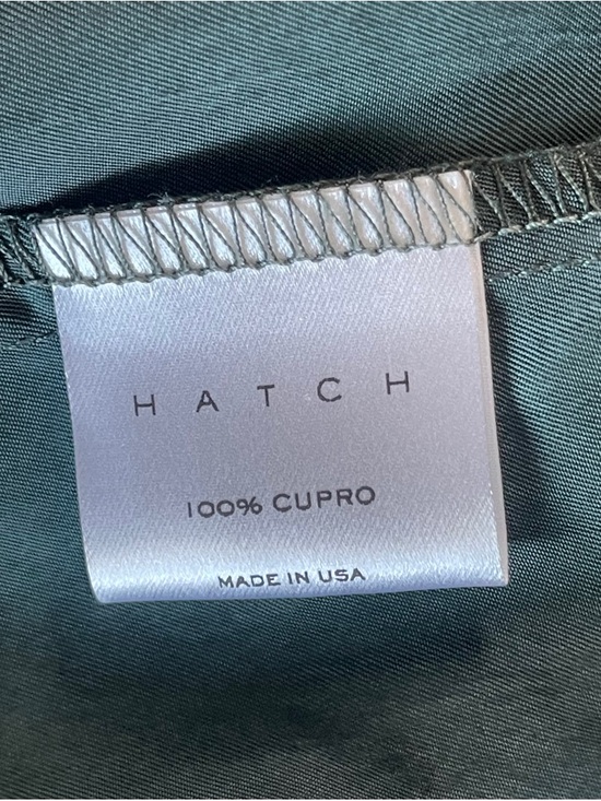 HATCH 100% Cupro Button Front Blouse Evergreen Size M-L - Picture 10 of 11